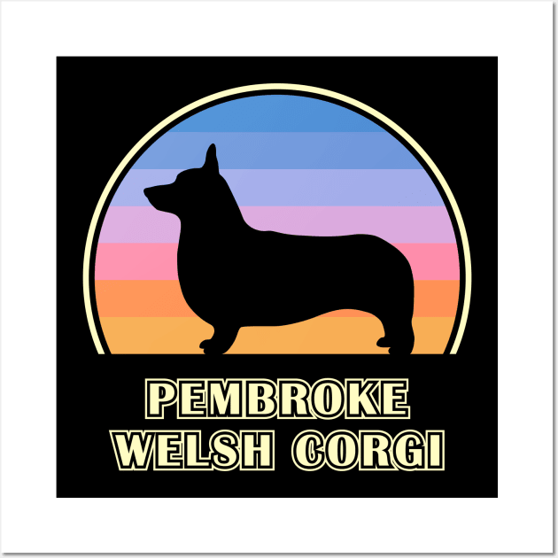 Pembroke Welsh Corgi Vintage Sunset Dog Wall Art by millersye